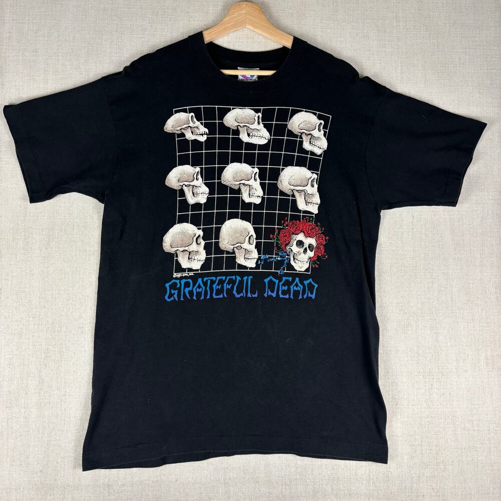 Vintage Grateful Dead Liquid Blue 1993 Evolution Long Strange Trip Shirt Large